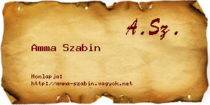 Amma Szabin névjegykártya